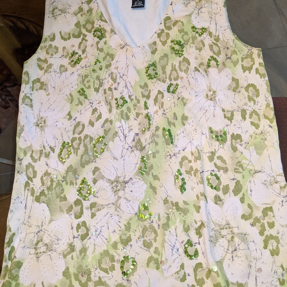 Silk sleeveless sweater